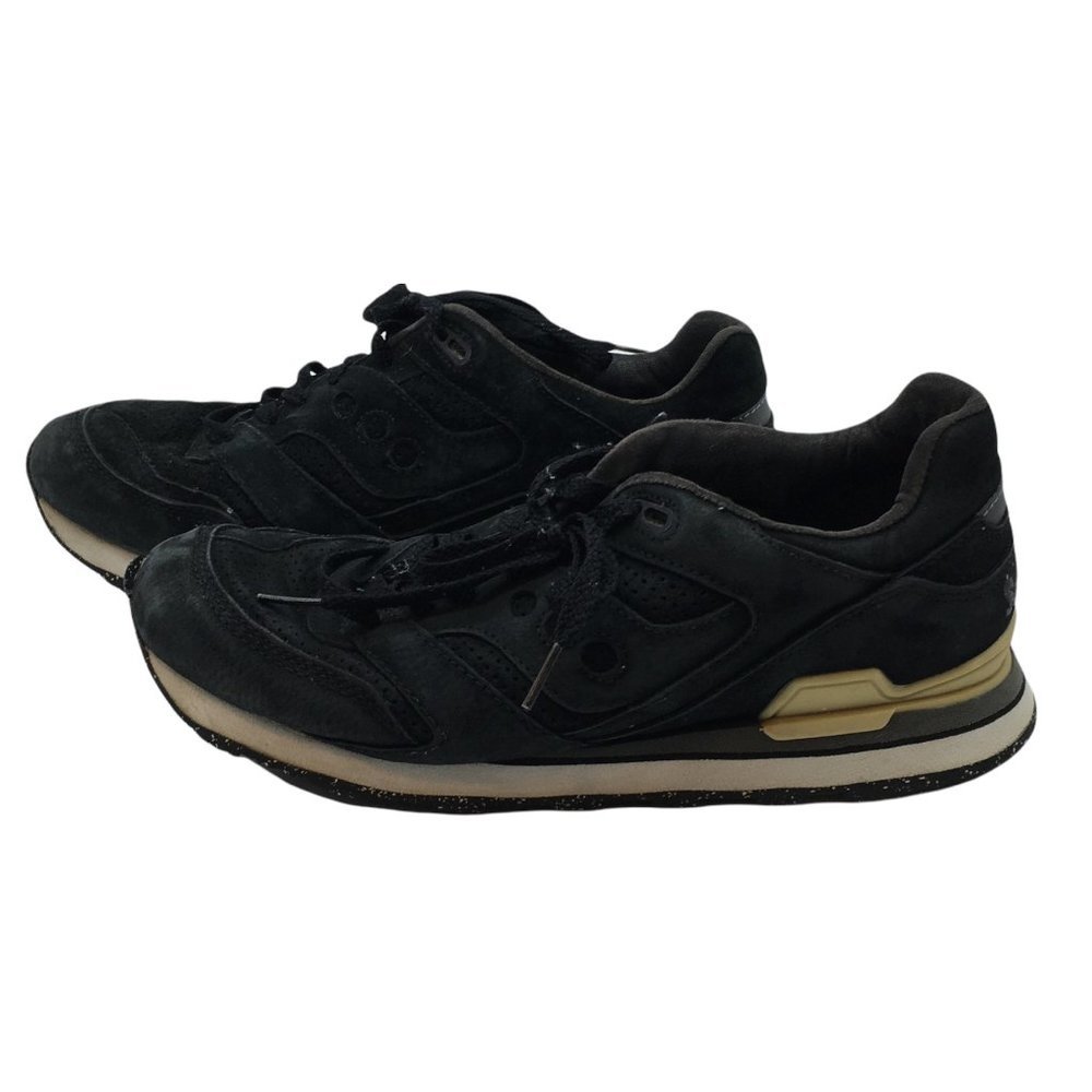 Saucony Leather Courageous Sneakers Trainers‎ Shoes Men 10.5 Black Suede